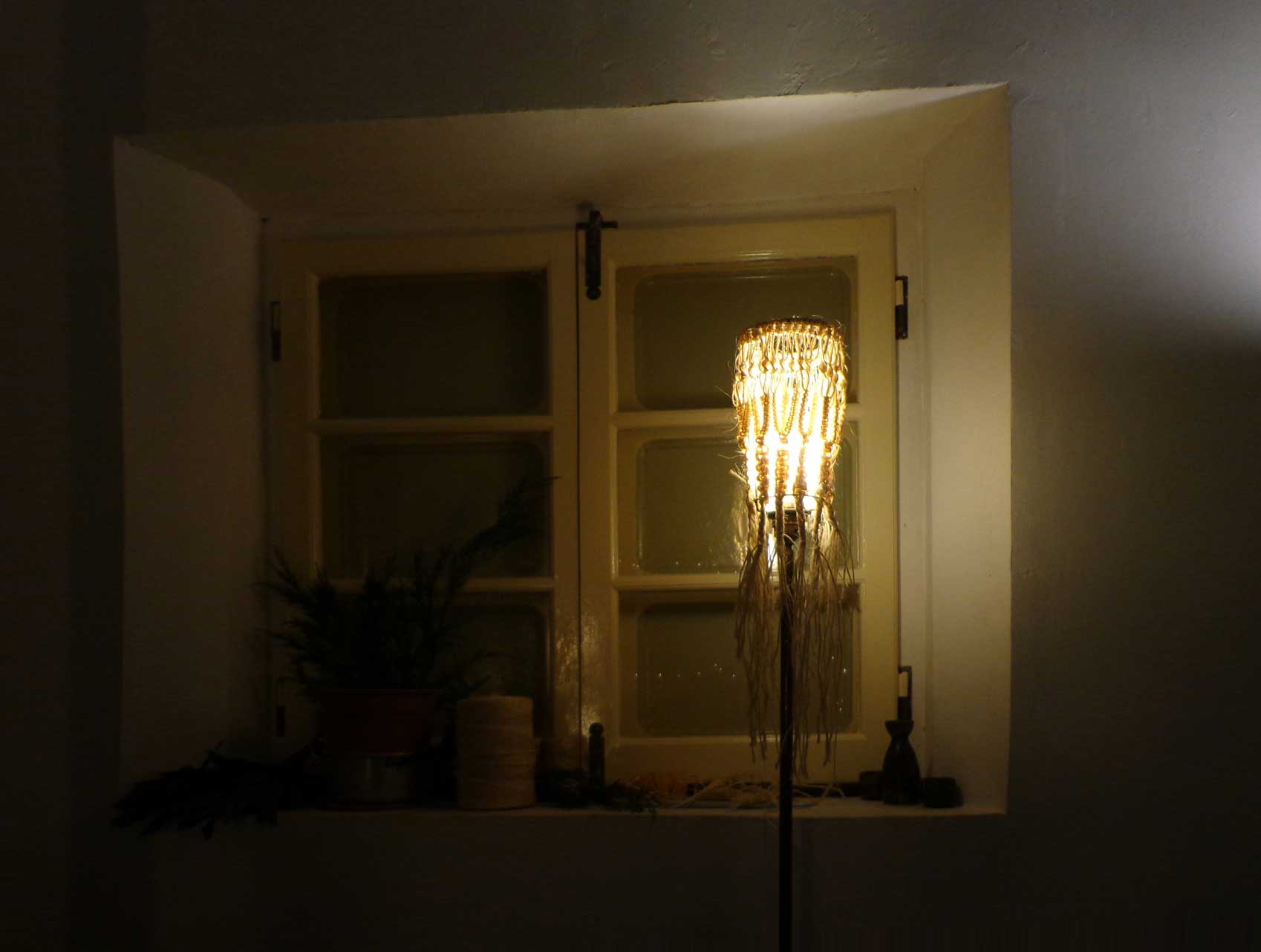 lamp in front os window